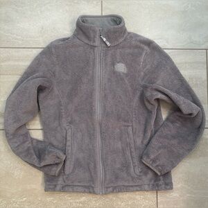 The North Face Fleece Full Zip Jacket Adult Small Gray